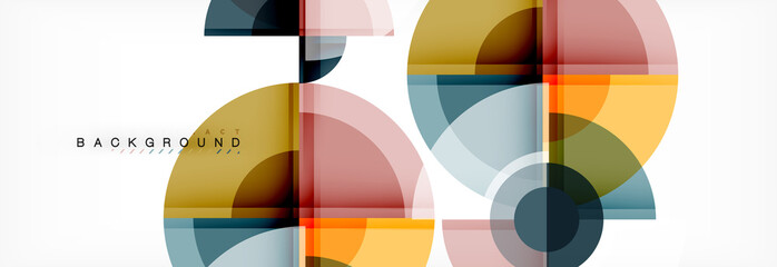 Abstract background bright circles geometric design