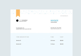 Pastel Blue Invoice Layout