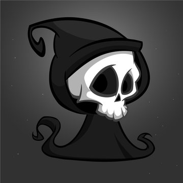 Death skeleton character suitable for Halloween, logo, religion and tattoo design
