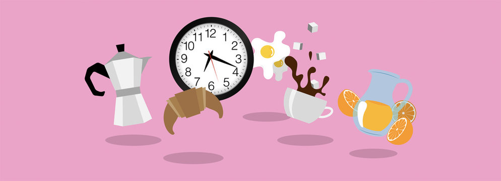icone, colazione, mattina, moka