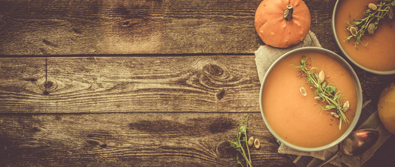 Oktoberfest concept - traditional food and seeds on rustic background, copy space