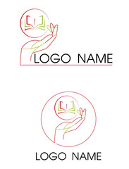 Open Book in Hands Logo design vector template. Education Library Knowledge Logotype. Read Journal concept icon.