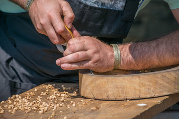 Bóveda, Lugo, Spain, July, 14, 2018: Handicraft Fair Outrora of Rubian
