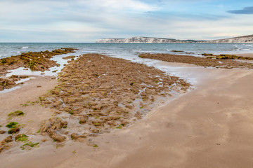 Looking towards Freshwater Bay from Compton Beach on the Isle of Wight