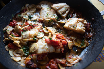 Baccalà ai funghi