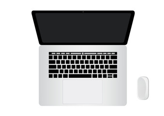 Fototapeta na wymiar vector illustration of a laptop