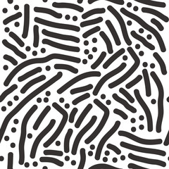 Abstract rounded lines seamless pattern. Vector background.