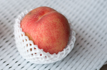 fresh peaches in shockproof