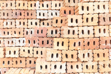 Orange brick, brick, brick wall, brick texture,brick pattern,Red brick block for wallpaper and background