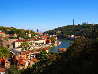Lyon vaise, les quais du quartier de l'homme de la roche