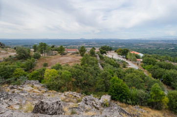 Vista panorámica del Casto do Jarmelo, Guarda. Portugal.