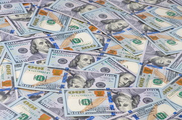 Background of 100 dollar bills