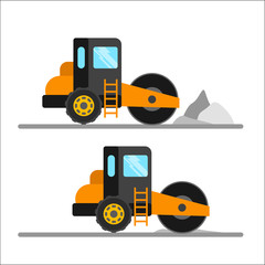 construction machinery vector illustration on white background