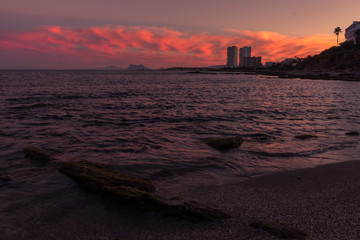 Sunset at the beach (Torreguadiaro, Spain)