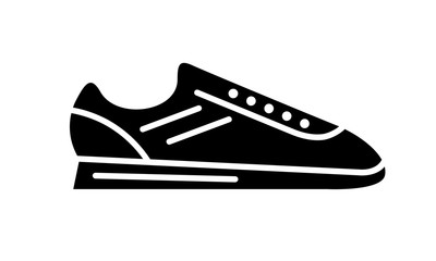 Running shoes icon fitness. Simple style sneaker.