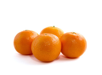 tangerine or mandarin fruit isolated on white background