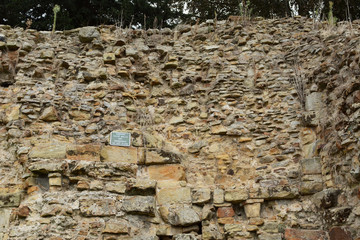 Norman defensive wall remains at Tonbridge Castle