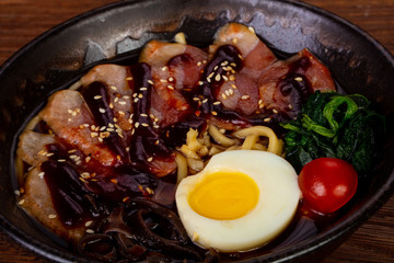 Ramen soup with duck
