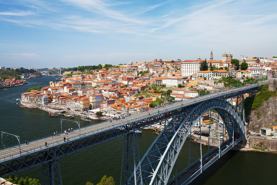 Dom Luis Bridge and old Porto