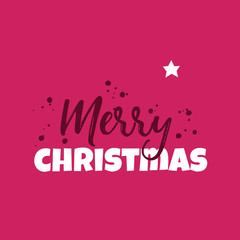 Merry Christmas Card Banner Modern Clean Design