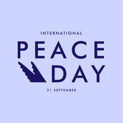 International peace day. vector background illustration poster.