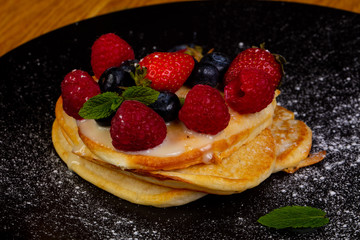 Pancakes with berries