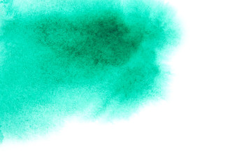 Green abstract background in watercolor style