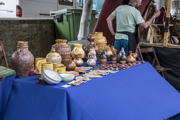Bóveda, Lugo, Spain, July, 14, 2018: Handicraft Fair Outrora of Rubian