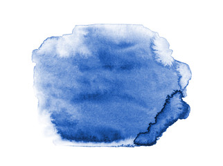 Blue abstract background in watercolor style