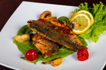Roasted Dorado fish fillet