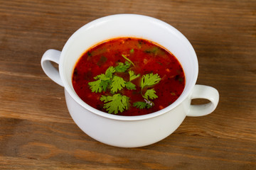 Russian solyanka soup