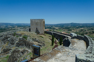 Tower of the castle of Celorico da Beira, As Beiras Region. Portugal.