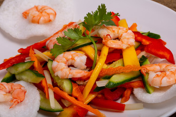 Vietnamese salad with prawn