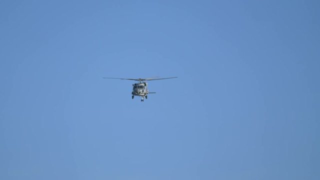 Helicopter flight in 4k slow motion 60fps