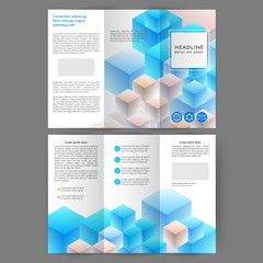 Color tri fold business brochure
