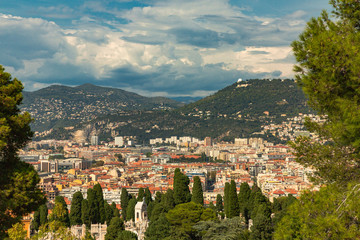 Obraz premium Castle Hill viewpoint Nice, France.