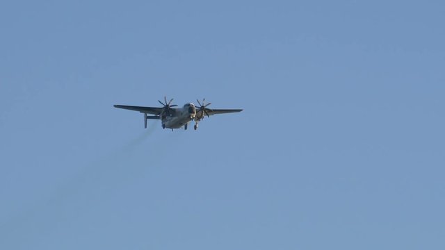 Air transporter in slow motion 60fps