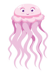 Pink Kind Smiling Jellyfish