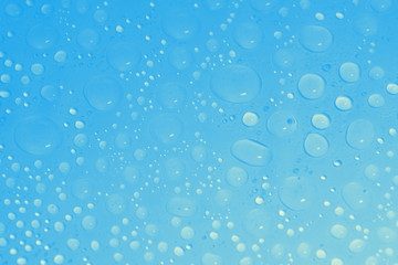 water drops on blue background texture
