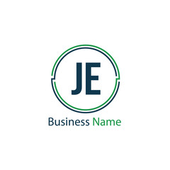 Initial Letter JE Logo Template Design