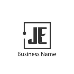 Initial Letter JE Logo Template Design