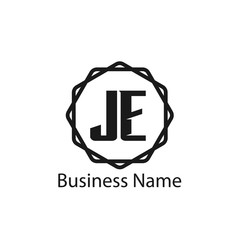 Initial Letter JE Logo Template Design