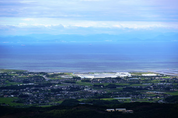 八面山から中津平野