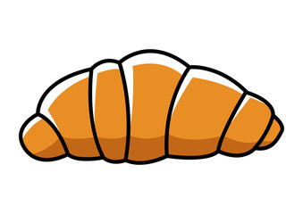 Simple graphic of a croissant