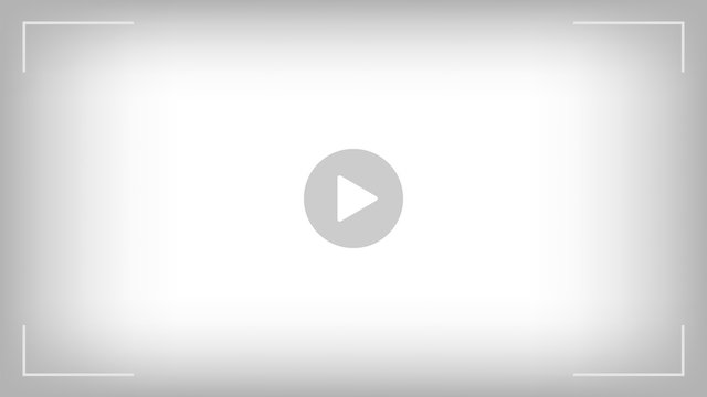 A clean vector video player interface. It shows a central play button and corner crop marks on a light grey gradient background. The minimalist design is suitable for web, app, and UI mockups.