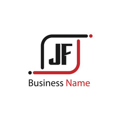 Initial Letter JF Logo Template Design