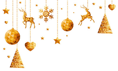 lowpoly christmas background