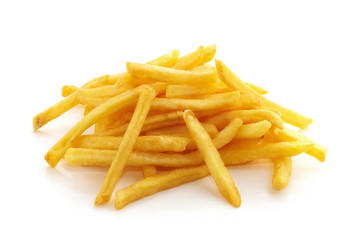 potato fry on white isolated background