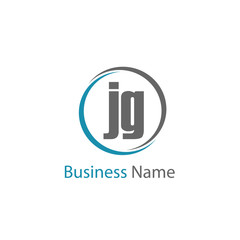 Initial Letter JG Logo Template Design