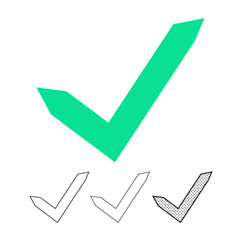 Check mark icon vector